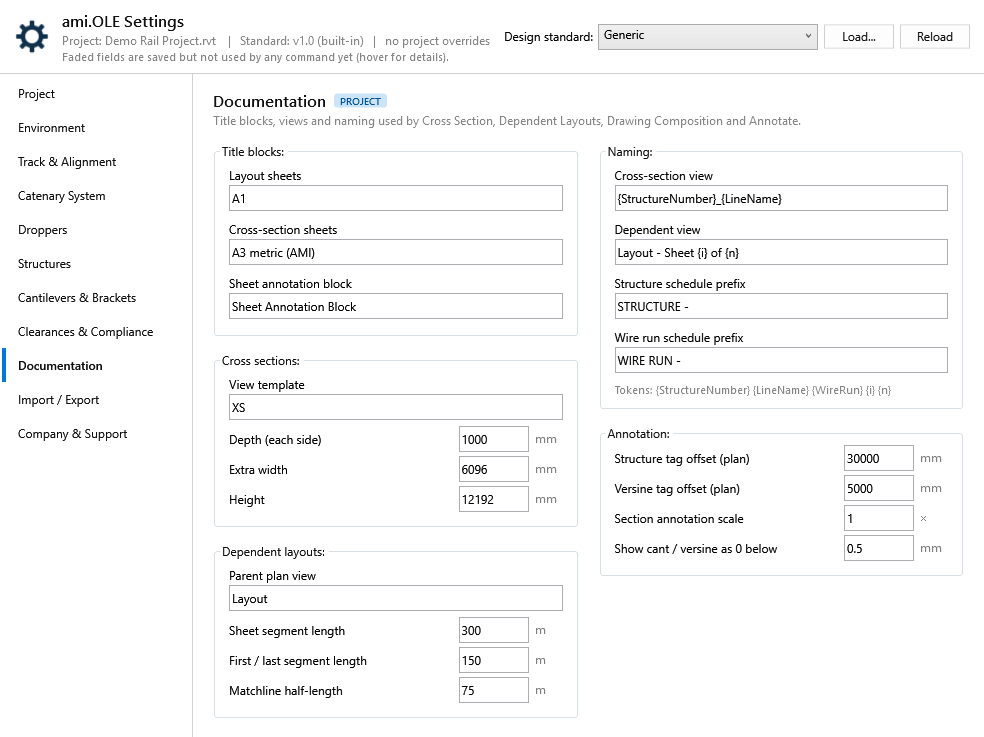 Documentation tab
